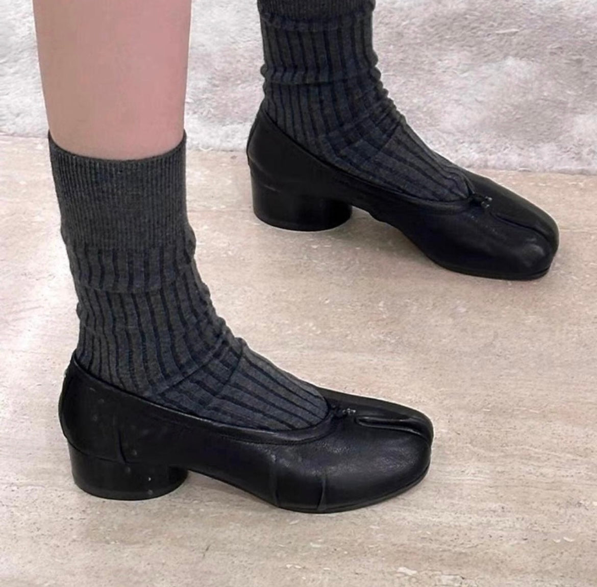 Tabi 3cm leather ballerina pumps