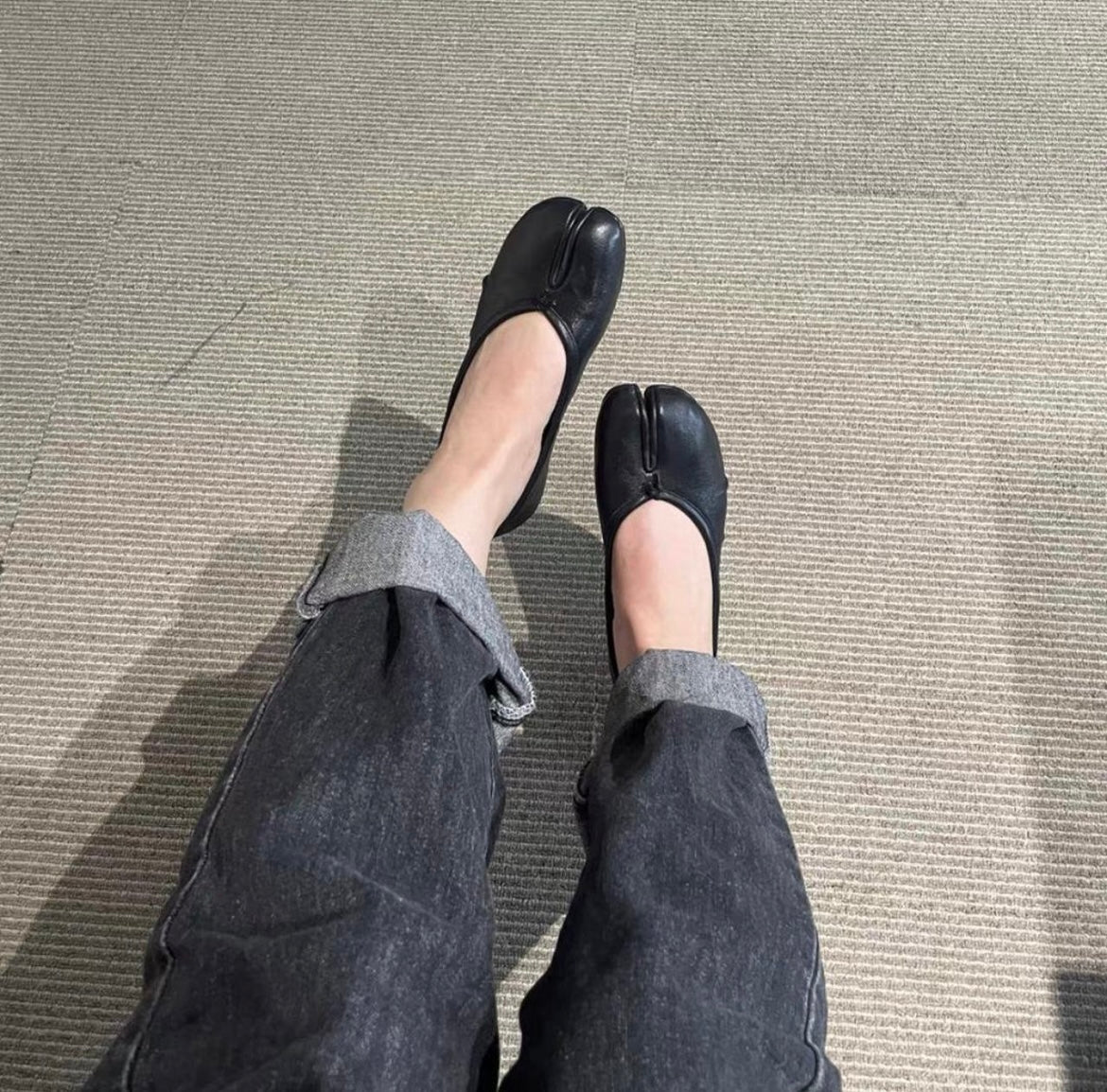 Tabi 3cm leather ballerina pumps